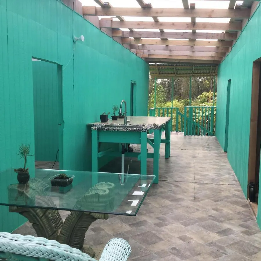 Aqua Room In Tropical Forest Between Hilo And Volcano Mountain View 0*,  United States